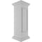 Ekena Millwork 12"W x 40"H End Newel Post with Panel, Flat Capital & Base Trim (Installation kit included) NWL12X40EPF0B0 - alternate 3